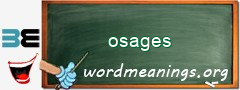 WordMeaning blackboard for osages